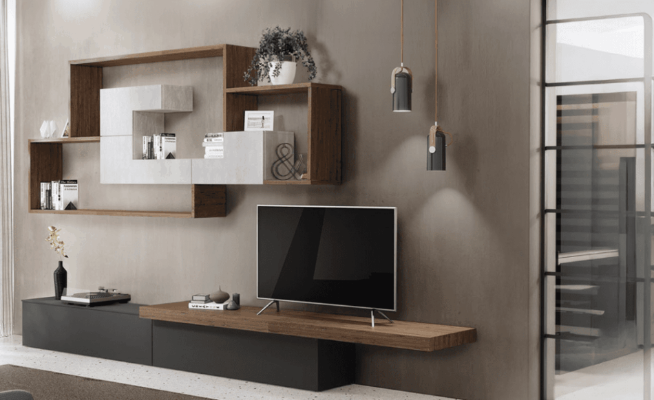 mueble para tv en sala de apartamento bogota vekoconcept