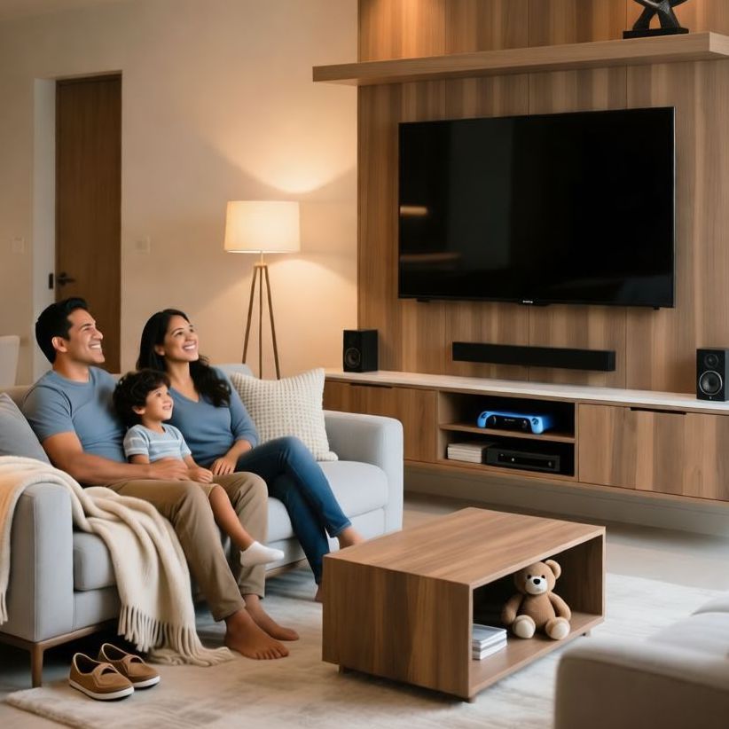 centro de entrenimiento, muebles para tv diseñados a la medida